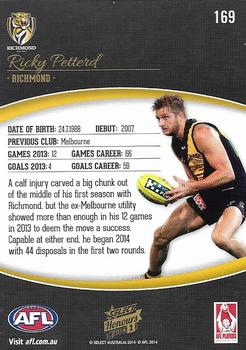 2014 Select AFL Honours Series 1 #169 Ricky Petterd Back